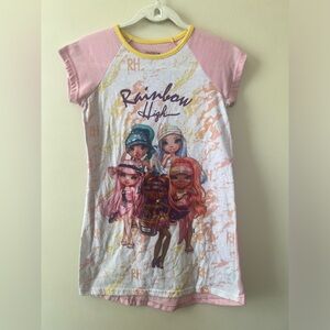 Rainbow High kids girls 10/12 short sleeve nightgown‎ pajamas cartoon dolls pink